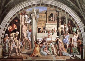 Raphaël œuvres - Le feu dans le Borgo Renaissance Raphaël